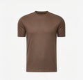 Premium shiny T shirt COFFEE