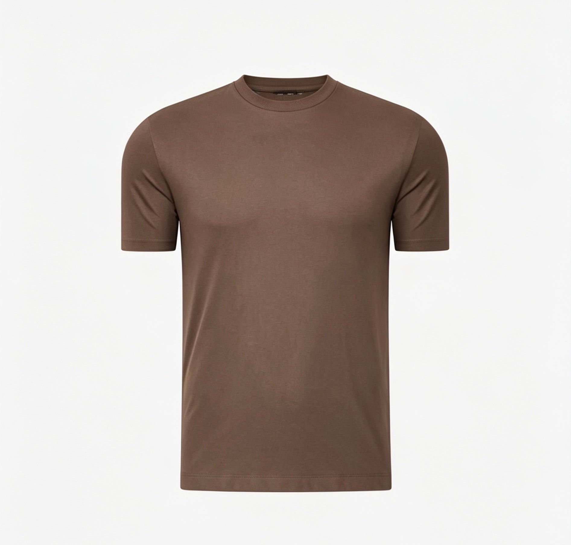 Premium shiny T shirt COFFEE
