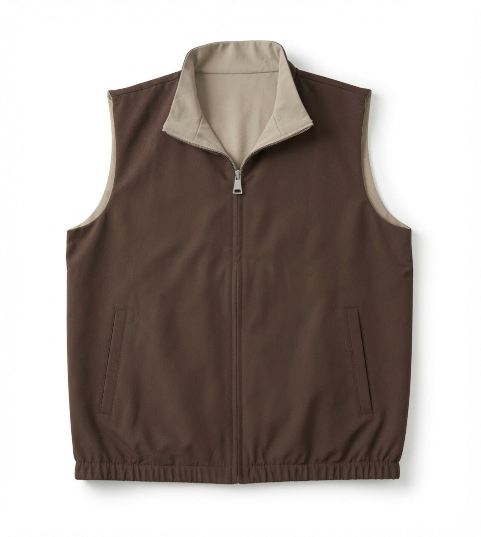 Reversible gilet ESSPRESSO AND SAND