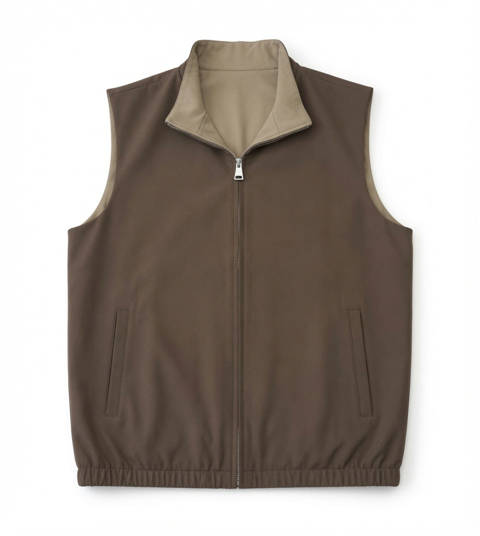 Reversible gilet COFFEE AND MOCHA